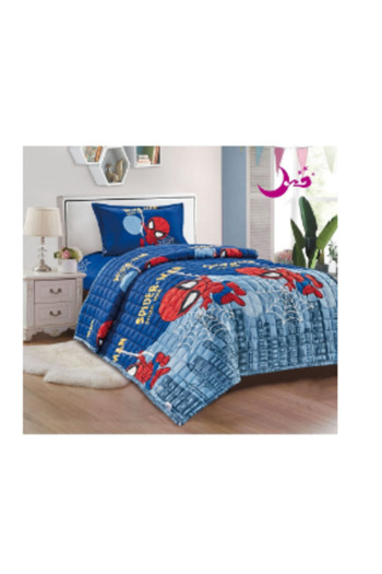 Moon 3-Piece Microfiber Compressed Quilt Set Single Size 150x200 cm Multicolor