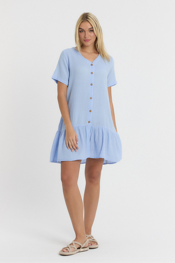 TCT TEKSTİL Rochie de damă - Rochie Datça de muselină - 3050