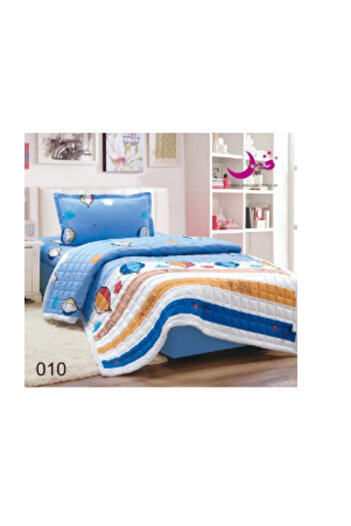 Moon 3-Piece Compressed Bed Quilt Set with Children's Drawings