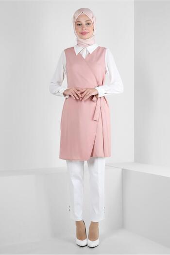 Alvina Belted Wrap Vest 43875