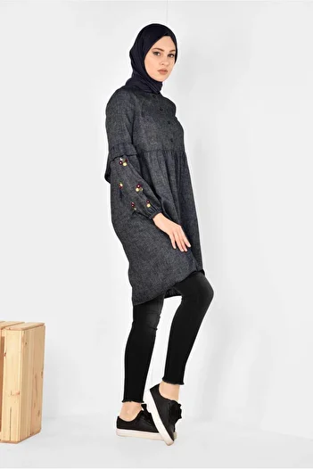Alvina Flywheel Embroidered Tunic - 4986