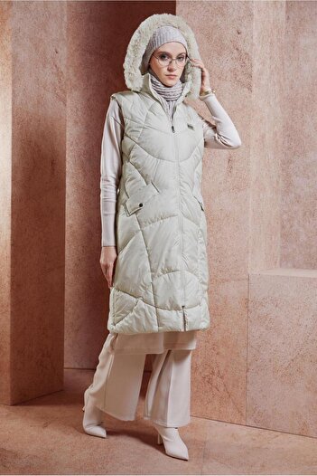 Alvina Hooded Puffer Vest - 90527