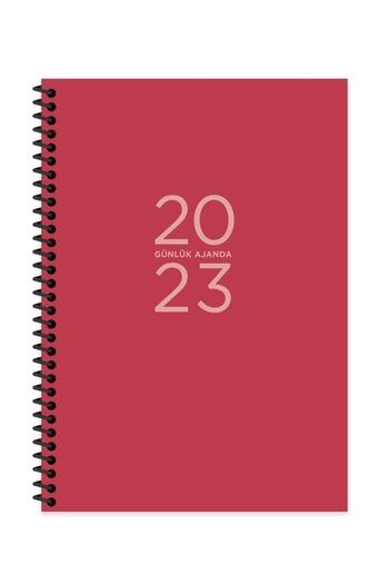 KESKİN COLOR Sharp 17x24 Spiral Daily Agenda Red