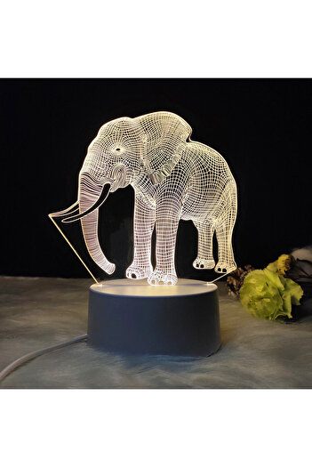 sharpdo Elephant 3D USB Night Light 4W 5V Led Home Mounted Table Lamp