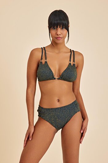 Amarelle Maldives Navy Blue Lurex Fabric Bikini Bottom
