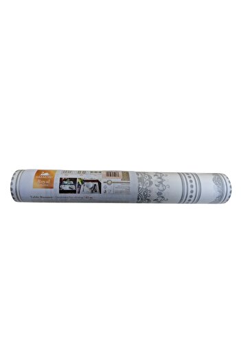 Harmony Royal Collection 12-Meter Table Mat - Elegant Printed White Design for Dining & Events