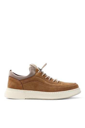 Celal Gültekin Ανδρικό δερμάτινο sneaker με χοντρή σόλα από nubuck