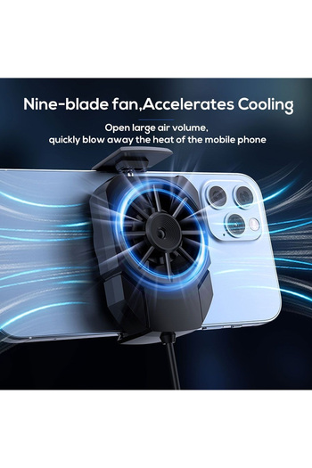 EXENAR Gaming Mobile Phone Air Cooling Fan Radiator Cooler Ios Android Pubg Gaming Cooler Compatible