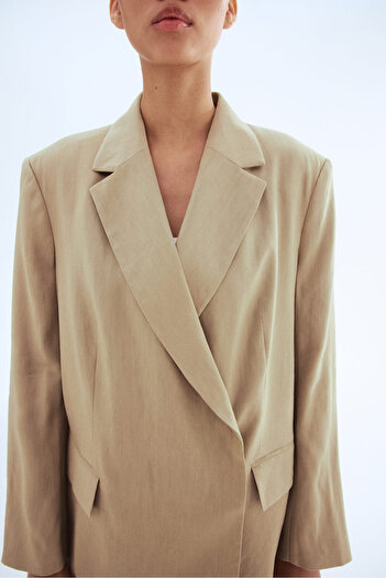 H&M Keten Karışımlı Blazer