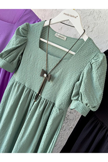 modabetce Seersucker Fabric Dress