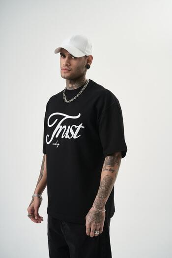 Respire Oversize T-Shirt, Μαύρο Χρώμα, Ανδρικό Trust Written
