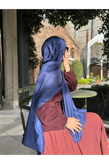Qalortex Scarf Şal din bumbac jacquard cu model de piatră