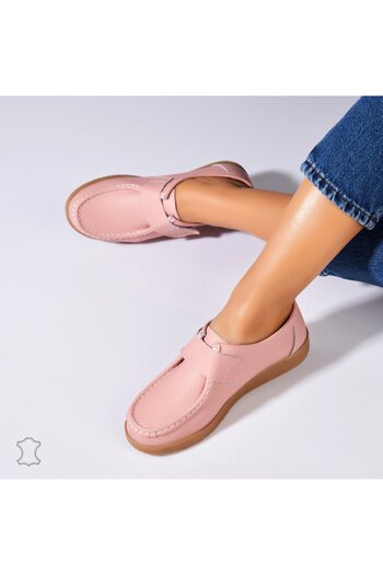 Joana Women's Loafers Natural Leather Pink Genesi