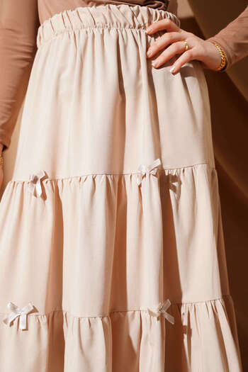 VOLT CLOTHİNG Women's Bow Gypsy Skirt