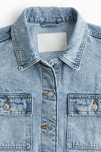 H&M Tie-belt denim jacket