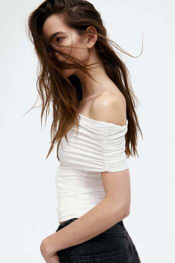 H&M Gathered off-the-shoulder top