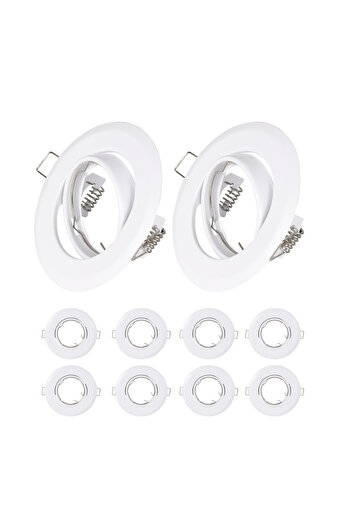 Choice 1389W 10pcs Recessed LED Ceiling Frame Single Ring Suit GU10/MR16 Downlight Bracket Holder Fixtures