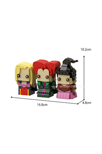 Choice 413PCS MOC Hocus Pocused Action Figures Winifred Mary Sarah BrickHeadzs Building Blocks Movie Witch