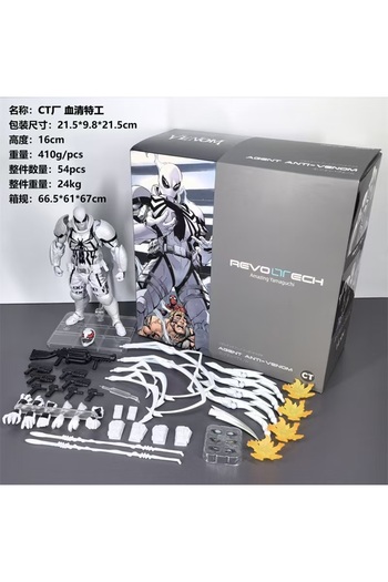BANDAI A New Ct Toys Agent Anti Venom Figure Kaiyodo Amazing Yamaguchi Comics Agent Venom Action Figure Mo.