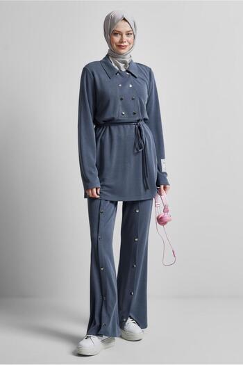 Alvina Belted Pants Tracksuit Set 45440