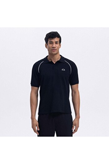 Ellesse EM407-BK Ανδρικό T-Shirt Polo Neck - Μαύρο