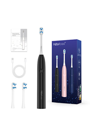 h2ofloss 2025 New Electric Toothbrush Ultrasonic Oral Cleaning Long-lasting Intelligence-black