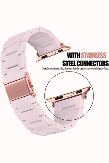 PSGT Reçine Saat Kayışı Watch Band 49/46/45/44mm Uyumlu Çelik Bilezik Serisi 10 9 8 7 6 Se 5 4 Ultra 2