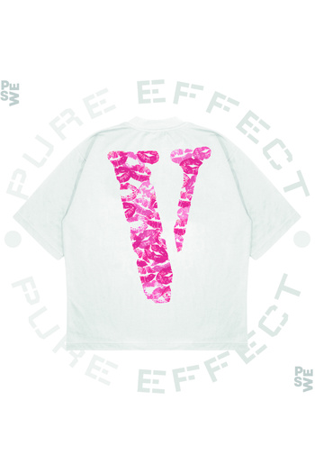 TRAGEDY Μπλουζάκι Unisex Oversize Vlone Pink Kiss με στάμπα Boxy Fit από χοντρό ύφασμα