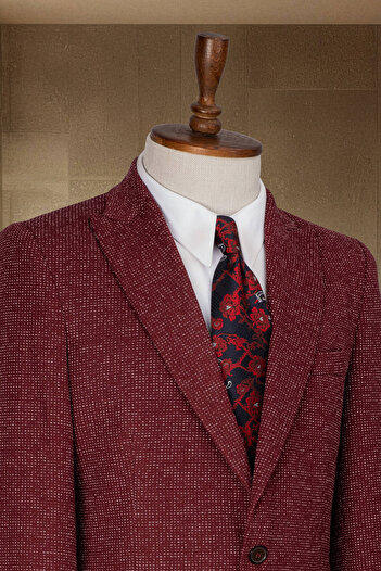 Sergio Ferraro Bordo Slim Fit İtalyan Stil Erkek Blazer Ceket