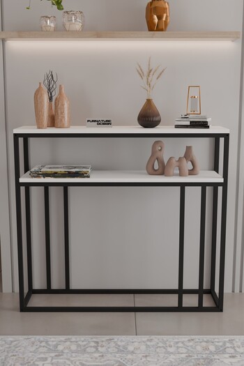 CMKStore 2 Raflı Metal Dresuar Raflı Lüx Dresuar Kitaplık Salon Düzenleyici 2 Raflı 100 Cm