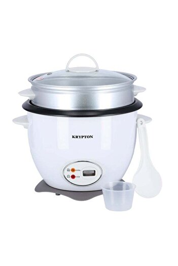 KRYPTON Rice Cooker with Steamer - 700W, Non-Stick Pot, Automatic Cooking, Easy Clean, High-Temp Protection