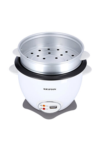 KRYPTON Rice Cooker with Steamer - 700W, Non-Stick Pot, Automatic Cooking, Easy Clean, High-Temp Protection