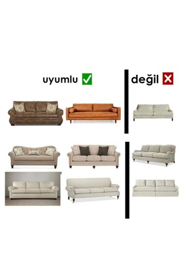 zilale 3 Kişilik Jakarlı Düz Desen Lastikli Koltuk Kılıfı Çekyat Koltuk Örtüsü Streç Esnek