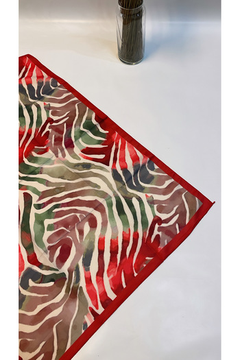 Onur Scarf - Women's Cotton Zebra Patterned Colorful Soft Scarf