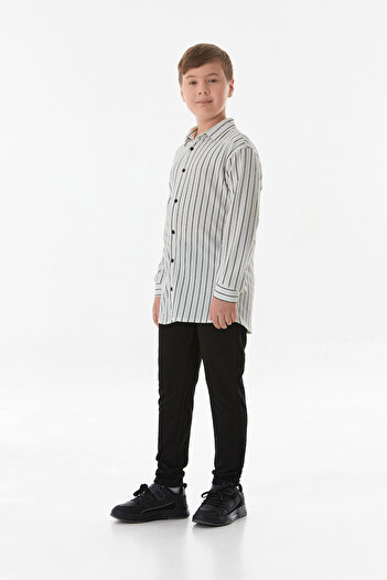 Fulla Moda Striped Buttoned Camisole Boy's Shirt