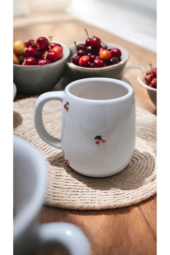seda seramik Handmade Engraved Cherry Mug Cup 400 ml