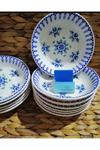 Güral Güral Porcelain Island 12 Pieces 13 cm (Small) Snack Dish Breakfast Plate
