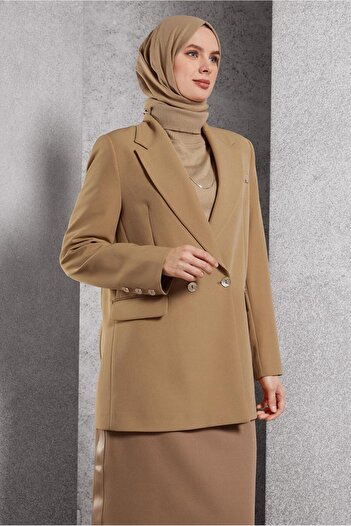 Alvina Kruvaze Collar Blazer Jacket 45046