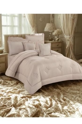 smart home Double-Sided Quilt Set, 8-Piece Microfiber Quilted Bedspread, 260x240cm