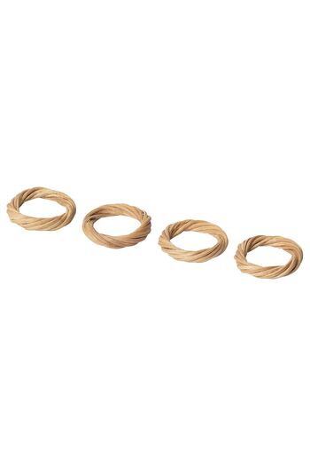 IKEA Vargfisk Natural Rattan Handmade Napkin Rings – Set Of 4, Eco-friendly & Unique Table Decor