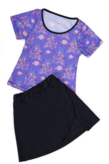 Remsa Mayo Children's Swimming Swimsuit with UV Protective Short Sleeve Shorts C61