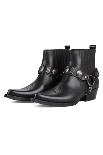 FootCourt Siyah Erkek Kovboy Botu (NEW YORK)