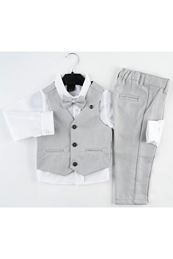 Mc Emirix Kids Wear 3 Button Badge Vest Suit 3 Pieces