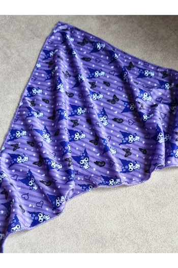Kromi Kız çocuk kromi kolye bileklik bandana set metal figürlü kuromi set