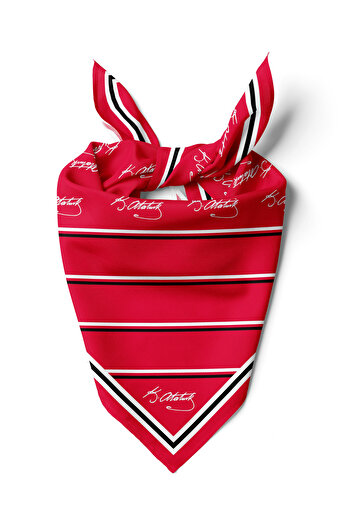 TUA K.Ataturk Signature Pattern Bandana/Scarf