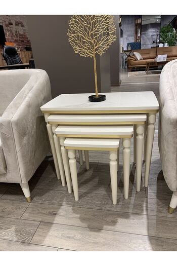 AKSET 4lü Lüx Zigon Krem Gold