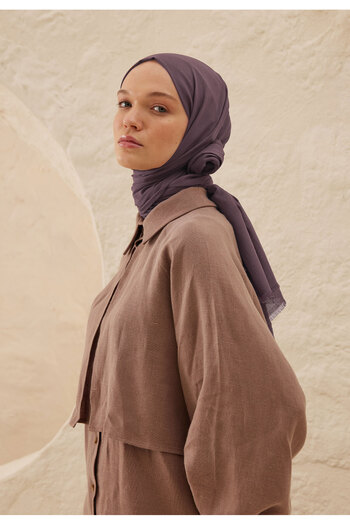 Fresh Orchid Thin Cotton Voile Shawl
