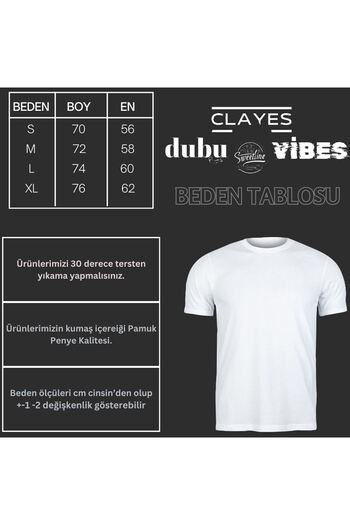VBSVİBES Cherry Happy Printed White Tshirt Mother Daughter Συνδυασμός - Μπλουζάκι με λαιμόκοψη μεγάλου μεγέθους