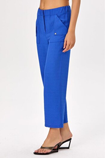 İKİLER Elastic Waist and Snap Pocket Trousers 025-3512