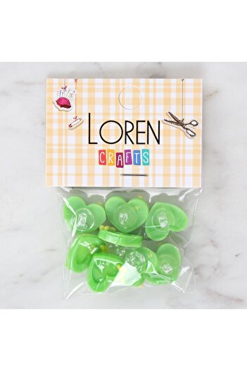 Loren Crafts Green 8 Button - 3015
